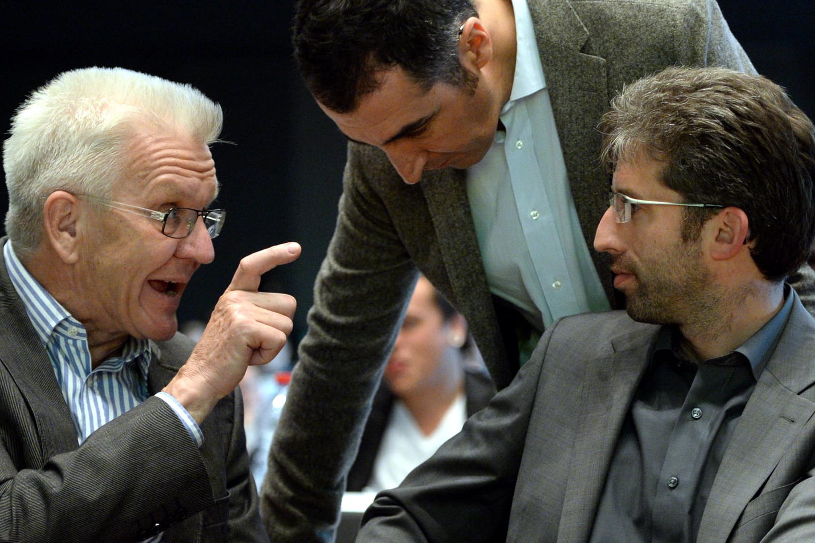 Winfried Kretschmann, Cem Özdemir und Boris Palmer