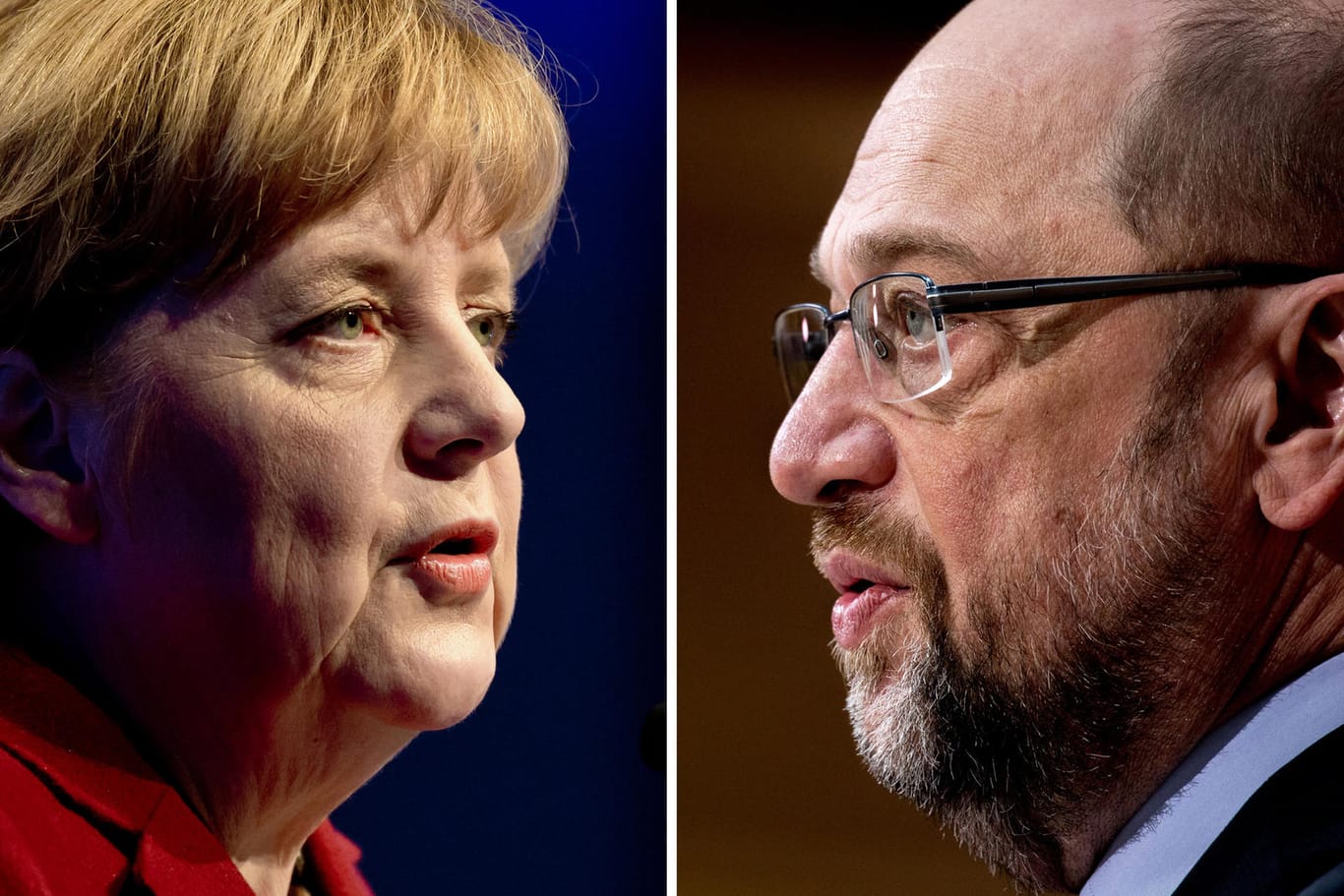 Wie es aussieht, bleibt Angela Merkel (CDU) Kanzlerin. Martin Schulz (SPD) findet kaum noch Zustimmung aus der Bevölkerung.