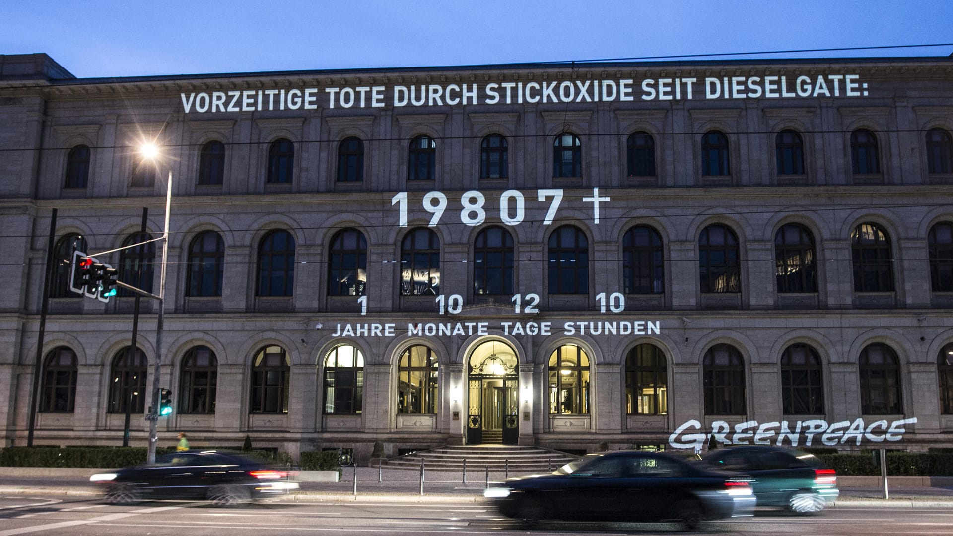 Greenpeace-Aktion zum Abgas-Skandal