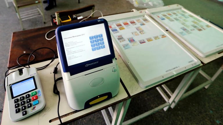 Wahlcomputer in der venezuelanischen Hauptstadt Caracas (Archivbild)