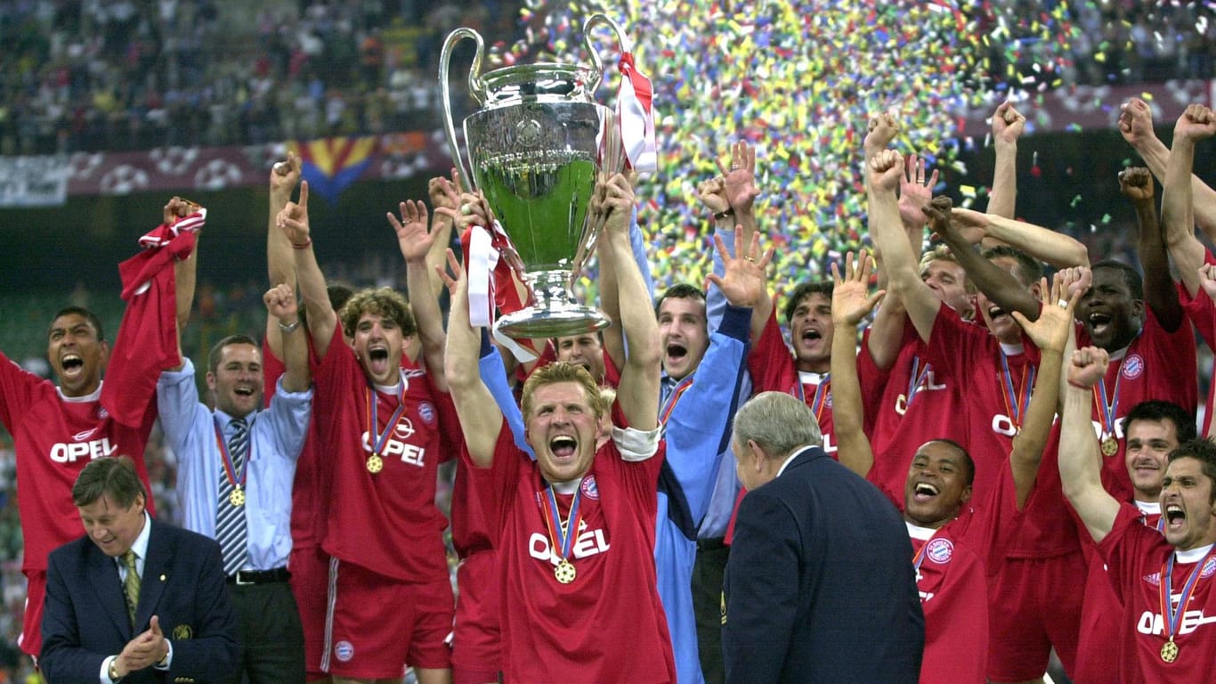 Stefan Effenberg am Höhepunkt seiner großen Karriere: Als Kapitän führte er den FC Bayern 2001 zum Champions-League-Sieg.