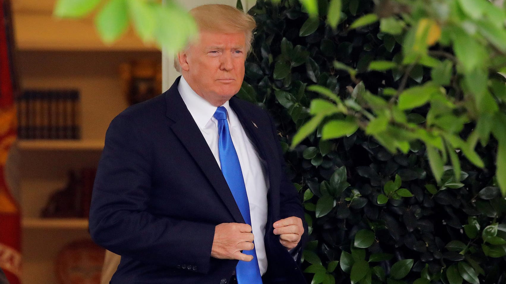 U.S. Präsident Donald Trump vor einer Pressekonferenz in Washington.