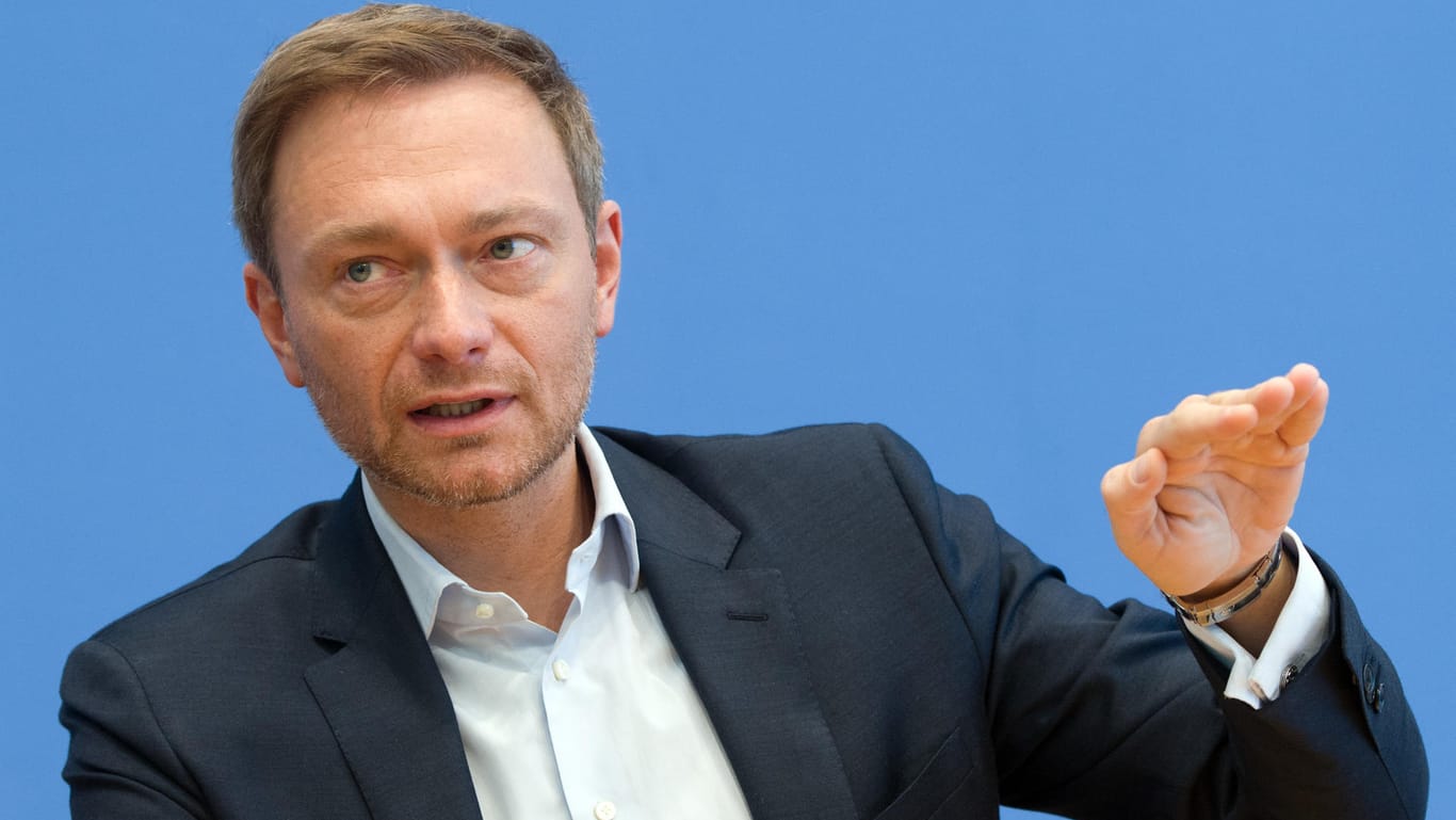 Der FDP-Vorsitzende Christian Lindner während einer Pressekonferenz in Berlin.