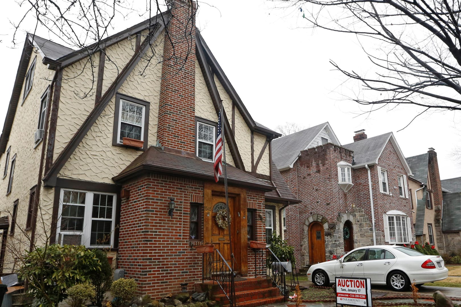 Das Elternhaus von US-Präsident Trump in Queens, New York (USA). Das Haus im Tudor-Stil wird auf der Plattform Airbnb für 725 Dollar pro Nacht angeboten.