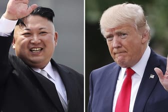 Der nordkoreanische Machthaber Kim Jong Un und US-Präsident Donald Trump streiten wegen Nordkoreas Atomprogramm.