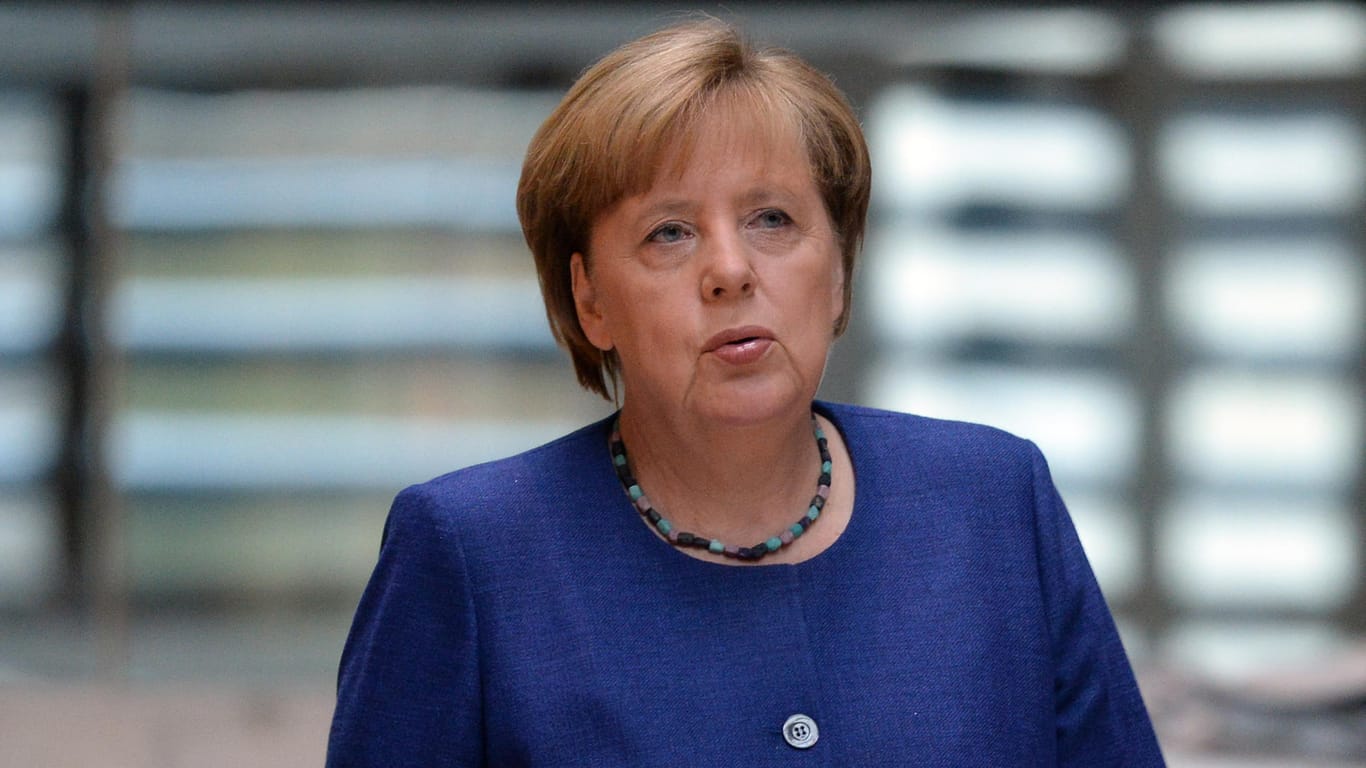 Bundeskanzlerin Angela Merkel (CDU) kommt am 16.07.2017 in Berlin zum ARD-Sommerinterview.