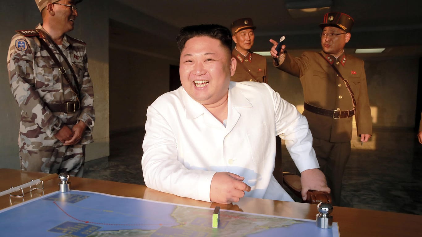 Nordkorea: Kim Jong Un gibt sich nach den Drohungen aus den USA selbstbewusst.