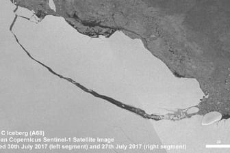 "A68" ist einer der größten Eisberge, die je beobachtet wurden.