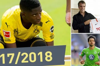 Bloß weg aus der Bundesliga: Ousmane Dembélé, Rafael van der Vaart und Diego.