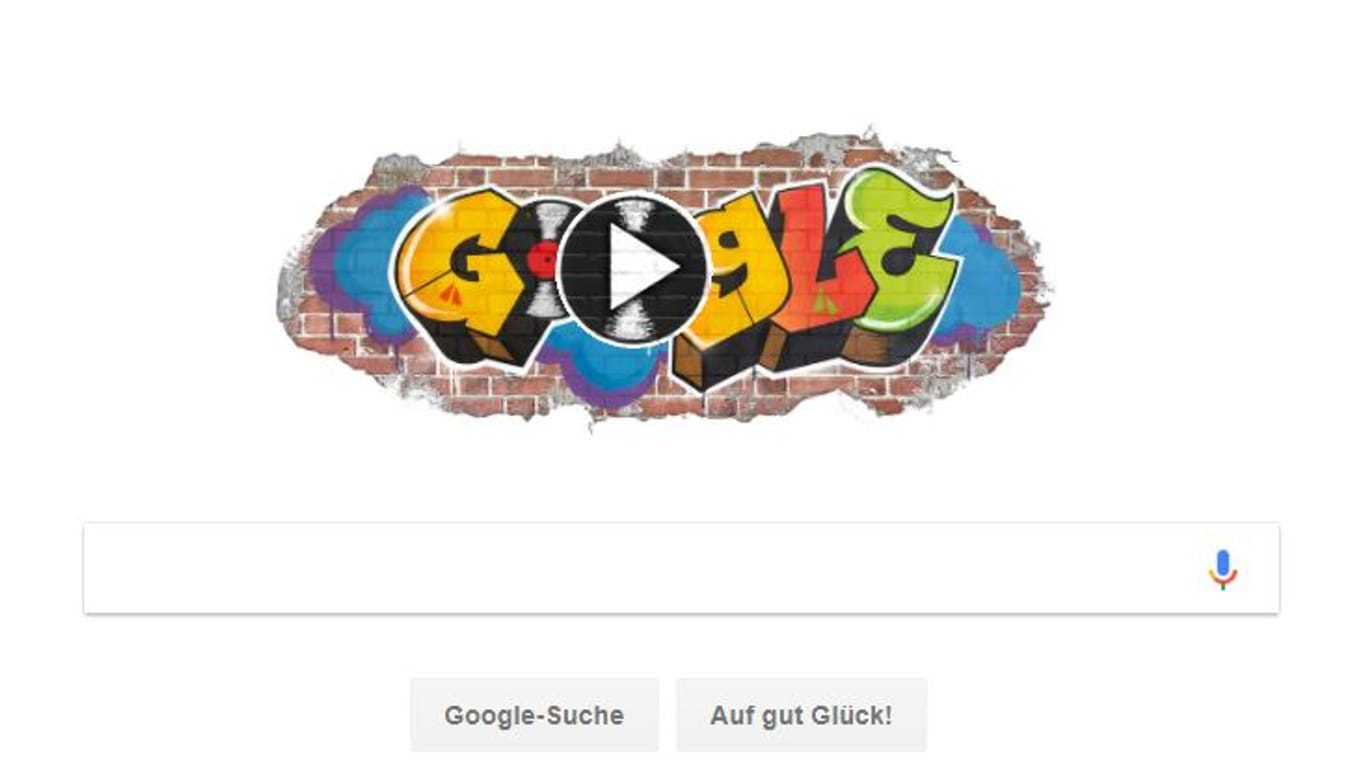 Mit einem coolen Doodle feiert Google den 44. Geburtstag des Hip-Hops.
