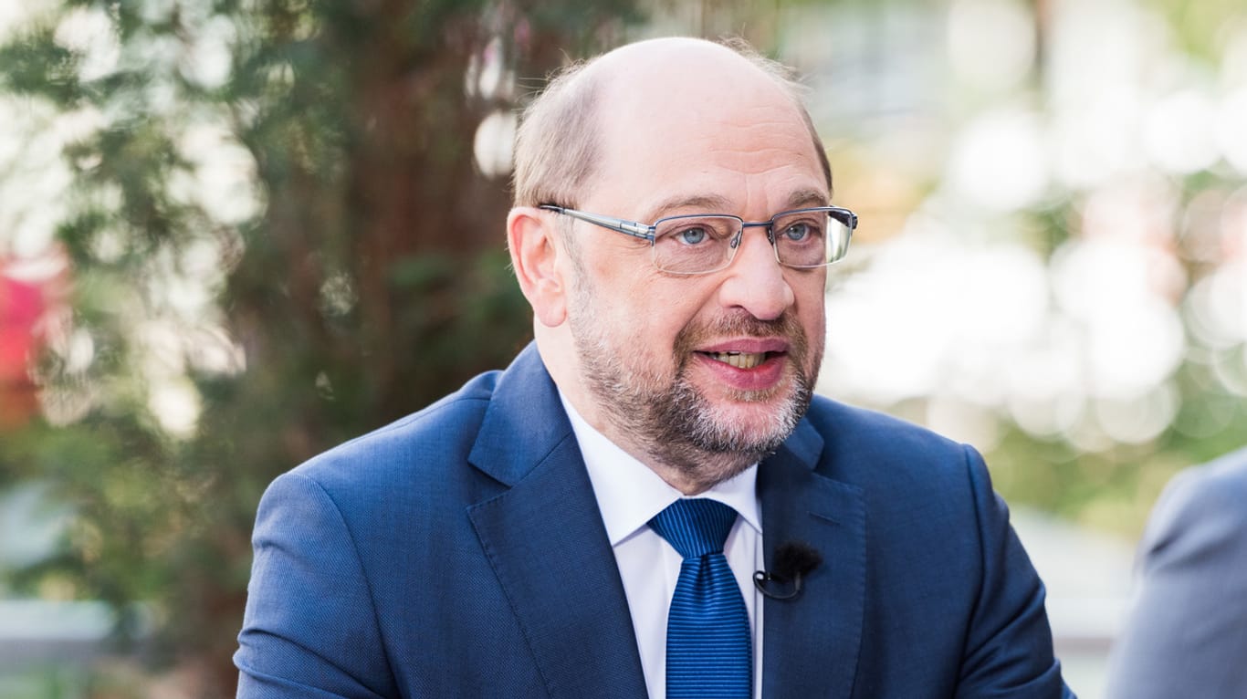 SPD-Chef Martin Schulz bei der Aufzeichnung des ZDF-Sommerinterviews.