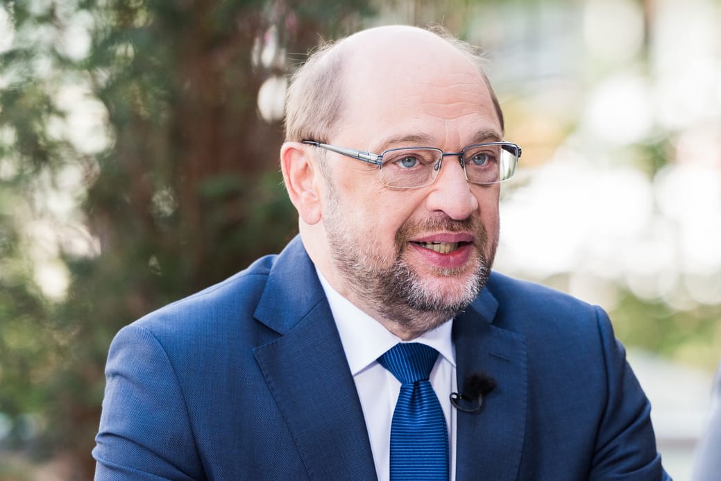 SPD-Chef Martin Schulz bei der Aufzeichnung des ZDF-Sommerinterviews.