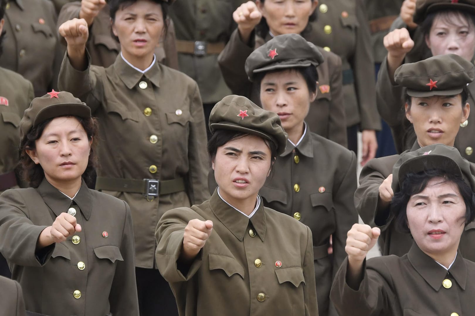 Eine Kundgebung in Pjöngjang zur Unterstützung des Regimes.