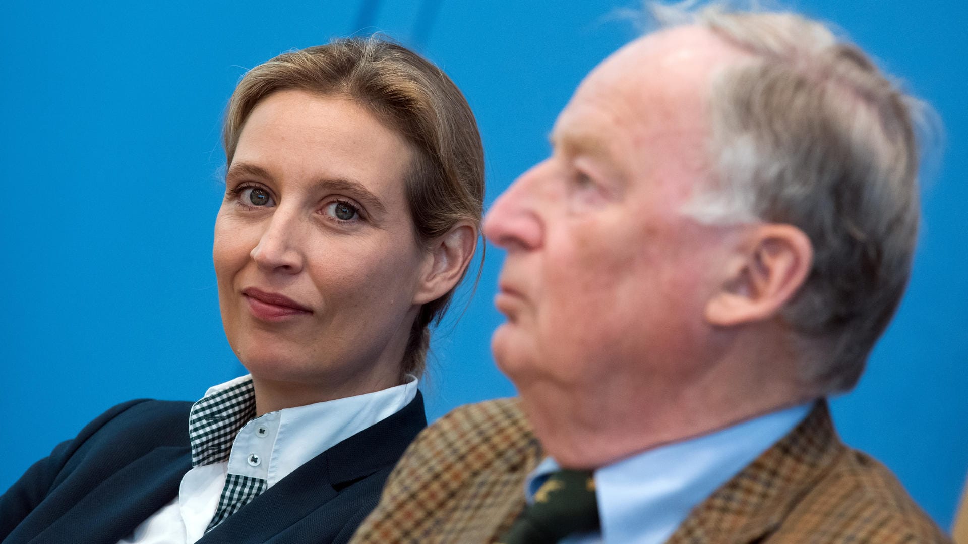 Die Bundestagswahl-Spitzenkandidaten der Partei Alternative für Deutschland (AfD) Alice Weidel (l), und Alexander Gauland. Die Bundestagswahl-Spitzenkandidaten der Partei Alternative für Deutschland (AfD) Alice Weidel (l), und Alexander Gauland.