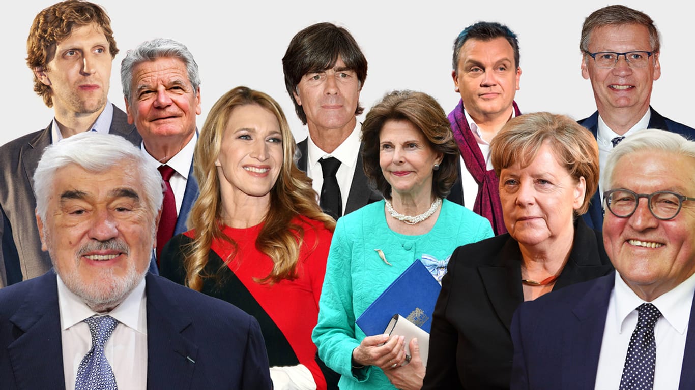 Die Vorbilder der Deutschen kommen aus Politik, Kunst, Sport, Wirtschaft und Gesellschaft.