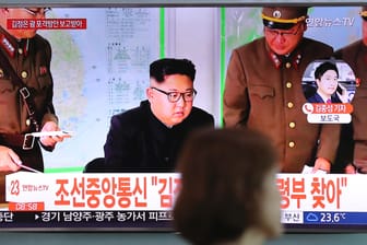 Nordkoreas Staatschef Kim Jong Un ist in einem südkoreanischen TV-Beitrag zu sehen.