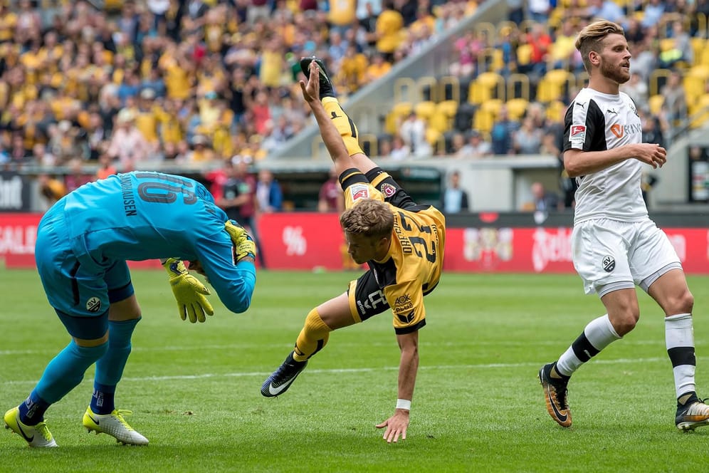 Dynamo Dresden geriet gegen den SV Sandhausen böse unter die Räder.