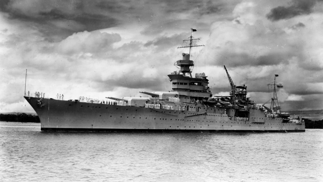 Die USS Indianapolis sank am 30. Juli 1945 im Nordpazifik.