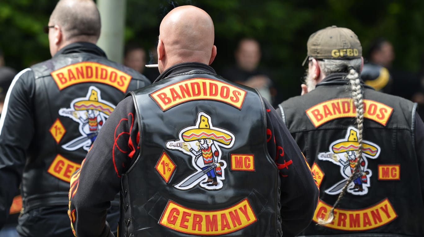 Mitglieder des Motorradclubs "Bandidos": Der Prozess rund um die verfeindeten Rockerclubs geht weiter.