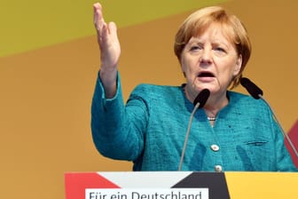 Kanzlerin Angela Merkel bei einem Wahlkampfauftritt am Donnerstag in Thüringen.