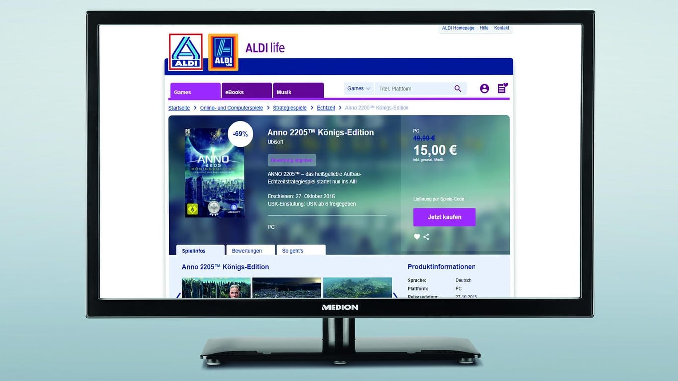 Pünktlich zum Start der wichtigsten Videospielemesse "Gamescom" starten Aldi Nord und Süd eine Online-Plattform für Videogames.