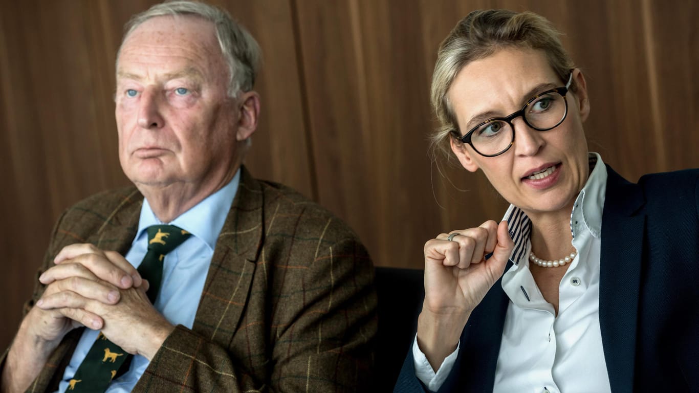Alice Weidel und Alexander Gauland, Spitzenkandidaten der Alternative für Deutschland (AfD) für die Bundestagswahl sind seit vier Monaten ohne Kontakt zu Frauke Petry.
