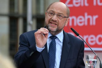 SPD-Kanzlerkandidat Martin Schulz bei einem Wahlkampfauftritt in Bremen.