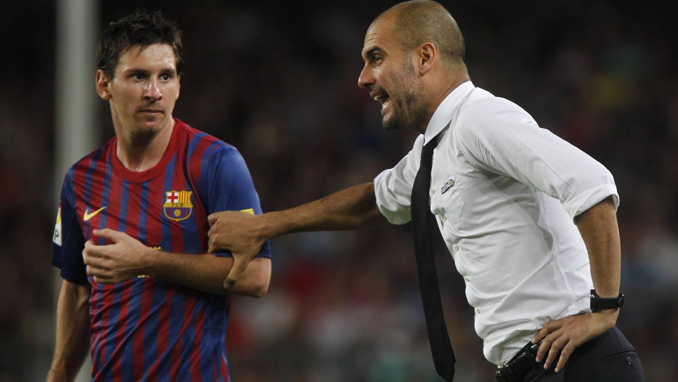 Das ehemalige Traum-Duo des FC Barcelona: Lionel Messi und Pep Guardiola im Jahr 2011.