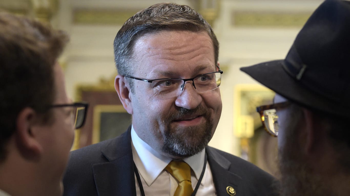 Der ehemalige Berater des US-Präsidenten Donald Trump, Sebastian Gorka, im Weißen Haus in Washington (USA).