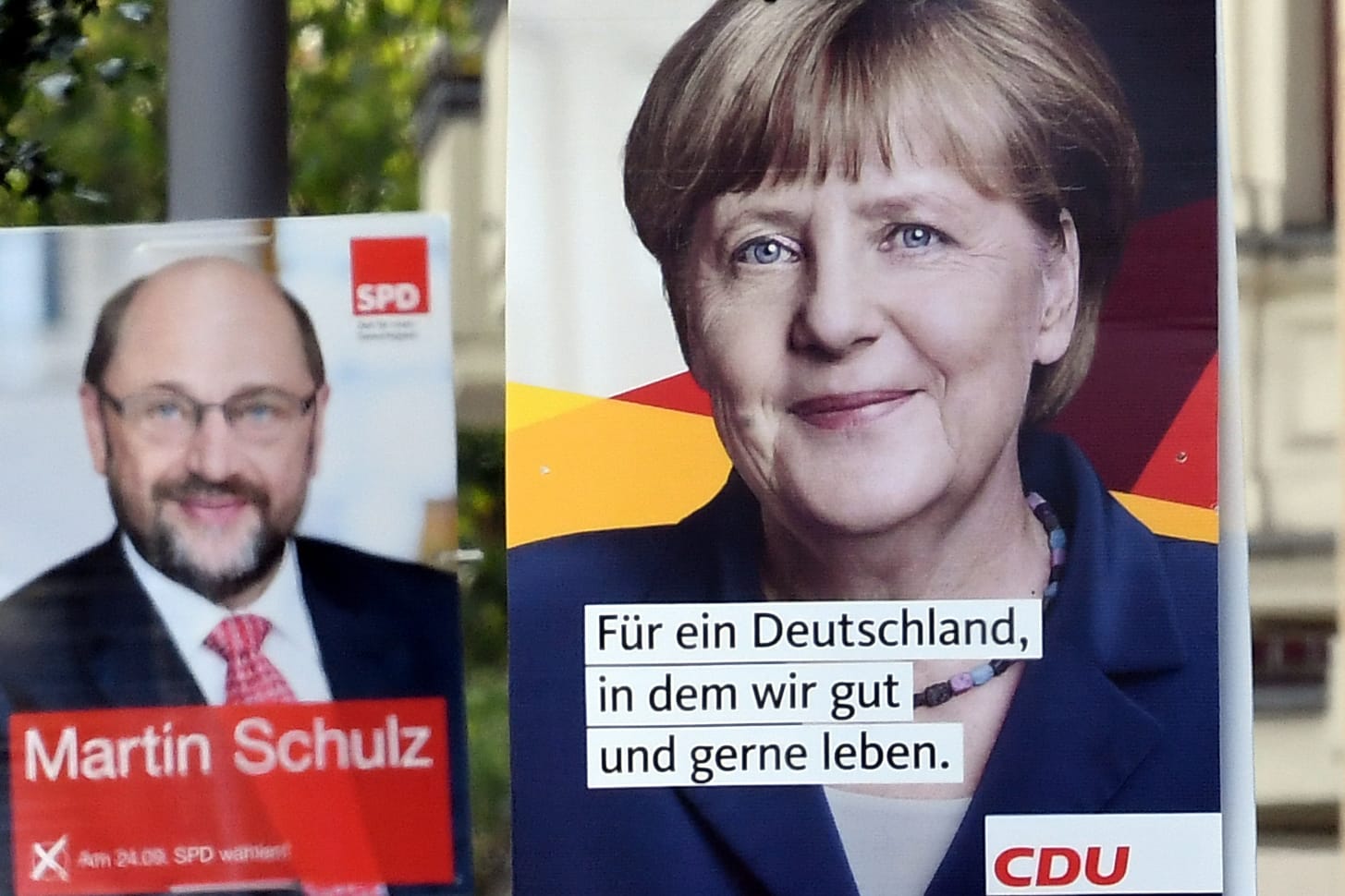Wahlplakate für die Bundestagswahl am 24. September in Berlin.