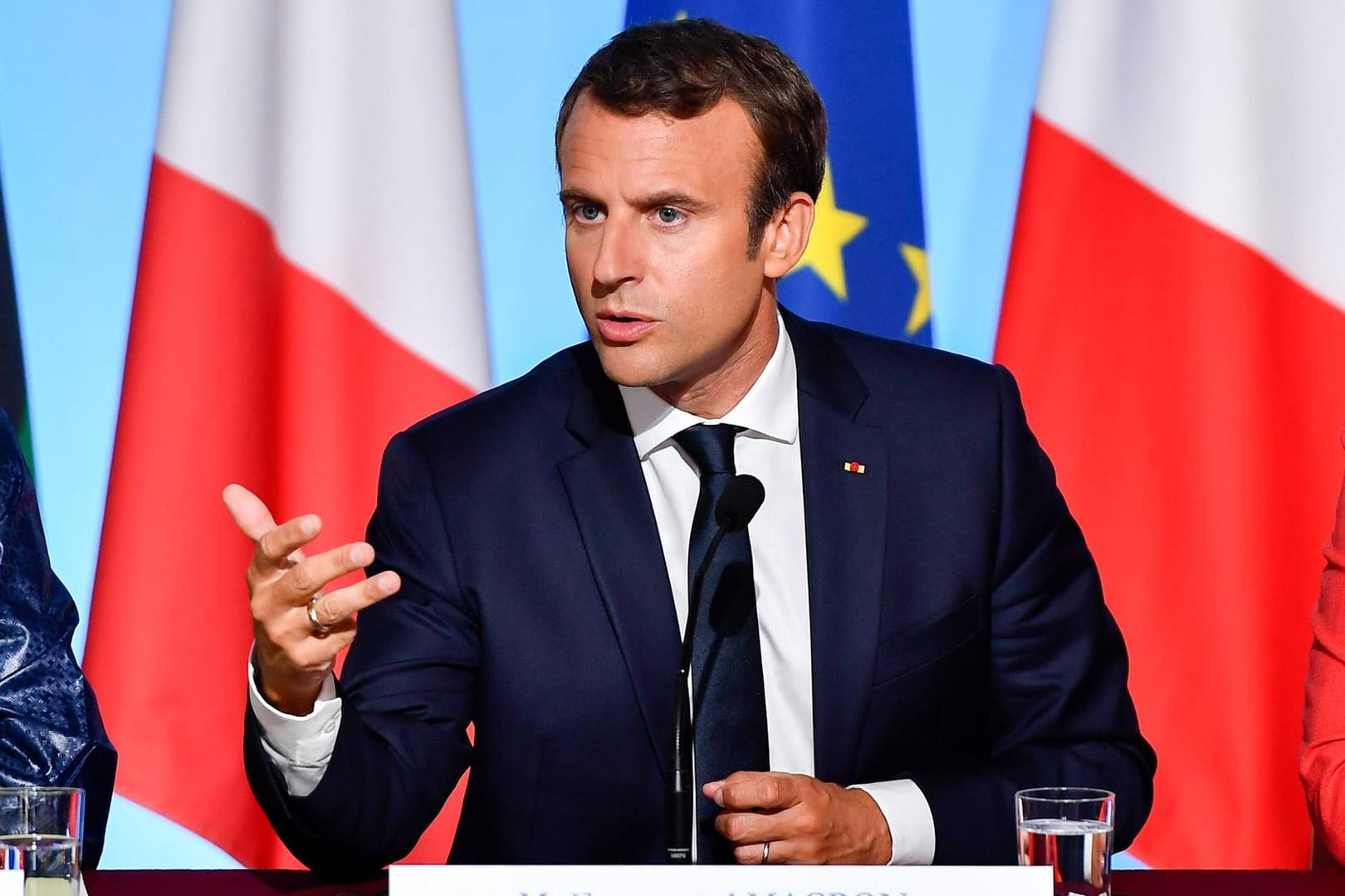 Frankreichs Präsident Emmanuel Macron wirbt in einer außenpolitischen Grundsatzrede für eine starke Rolle Frankreichs.