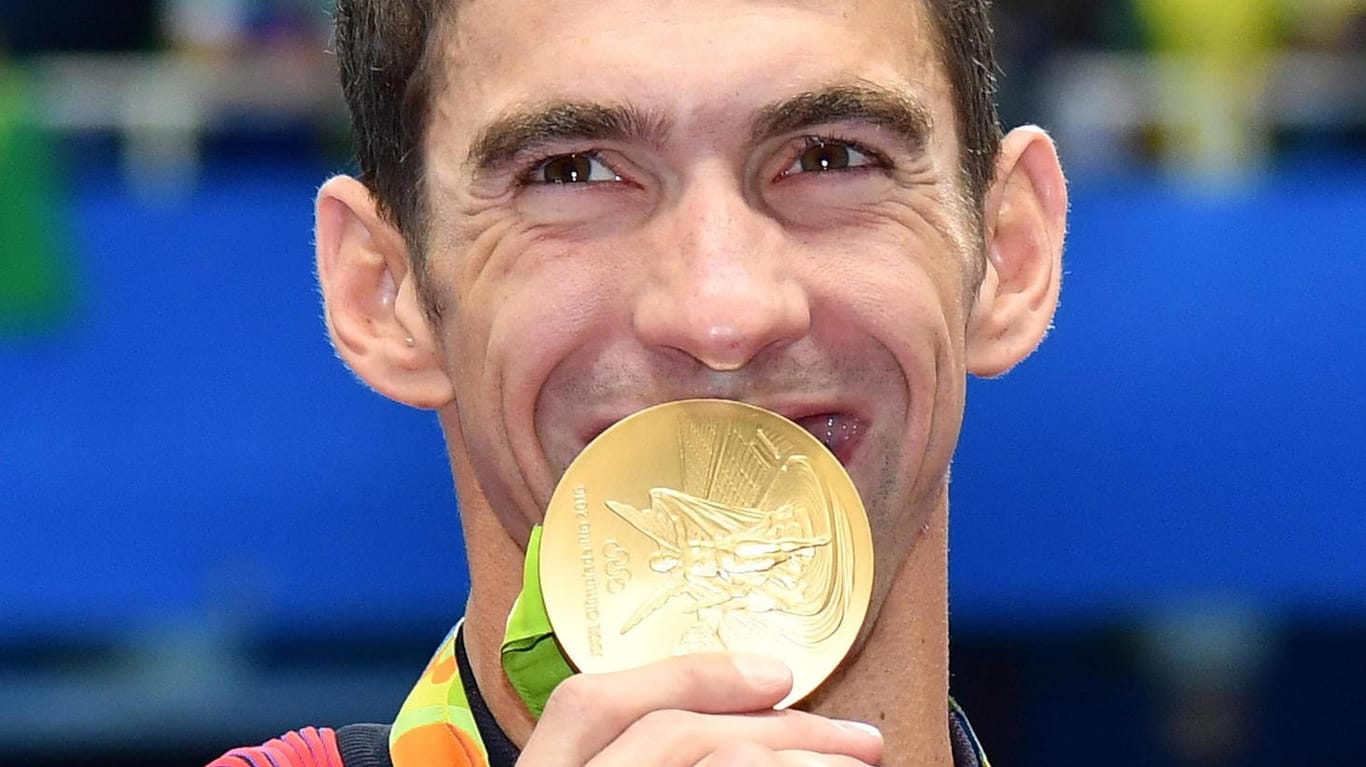 Michael Phelps gewann während seiner Karriere 28 olympische Medaillen – davon 23 mal Gold.