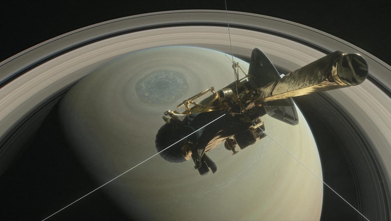 "Cassini" soll in den Saturn stürzen.