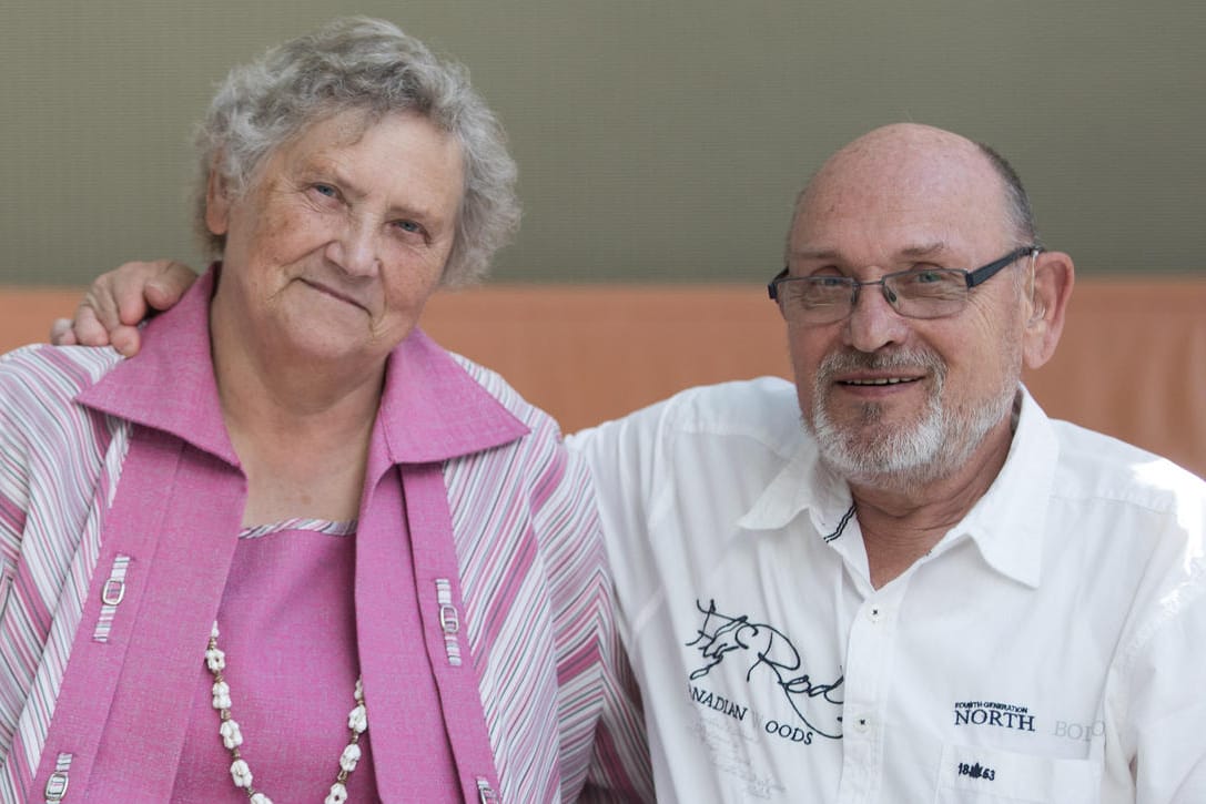 Christel Ehlich und Günter Peleiski haben sich endlich wieder.