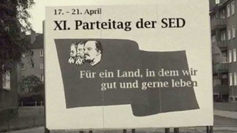 Das angebliche SED-Plakat, das mit dem Spruch "Für ein Land, in dem wir gut und gerne leben" wirbt – eine Fälschung!