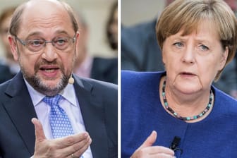 SPD-Kanzlerkandidat Martin Schulz und Bundeskanzlerin Angela Merkel (CDU) stehen sich am Sonntag in einem TV-Duell gegenüber.