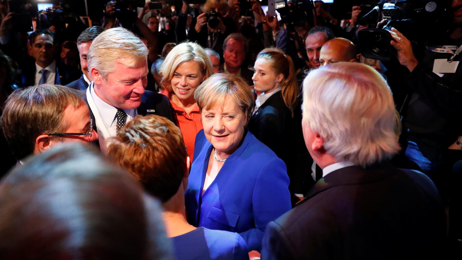 Bundeskanzlerin Angela Merkel (CDU) nach dem TV-Duell gegen Martin Schulz.