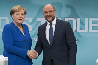 Bundeskanzlerin Angela Merkel und SPD-Kanzlerkandidat Martin Schulz haben im TV-Duell mehr Gemeinsamkeiten als Gegensätze aufgezeigt.