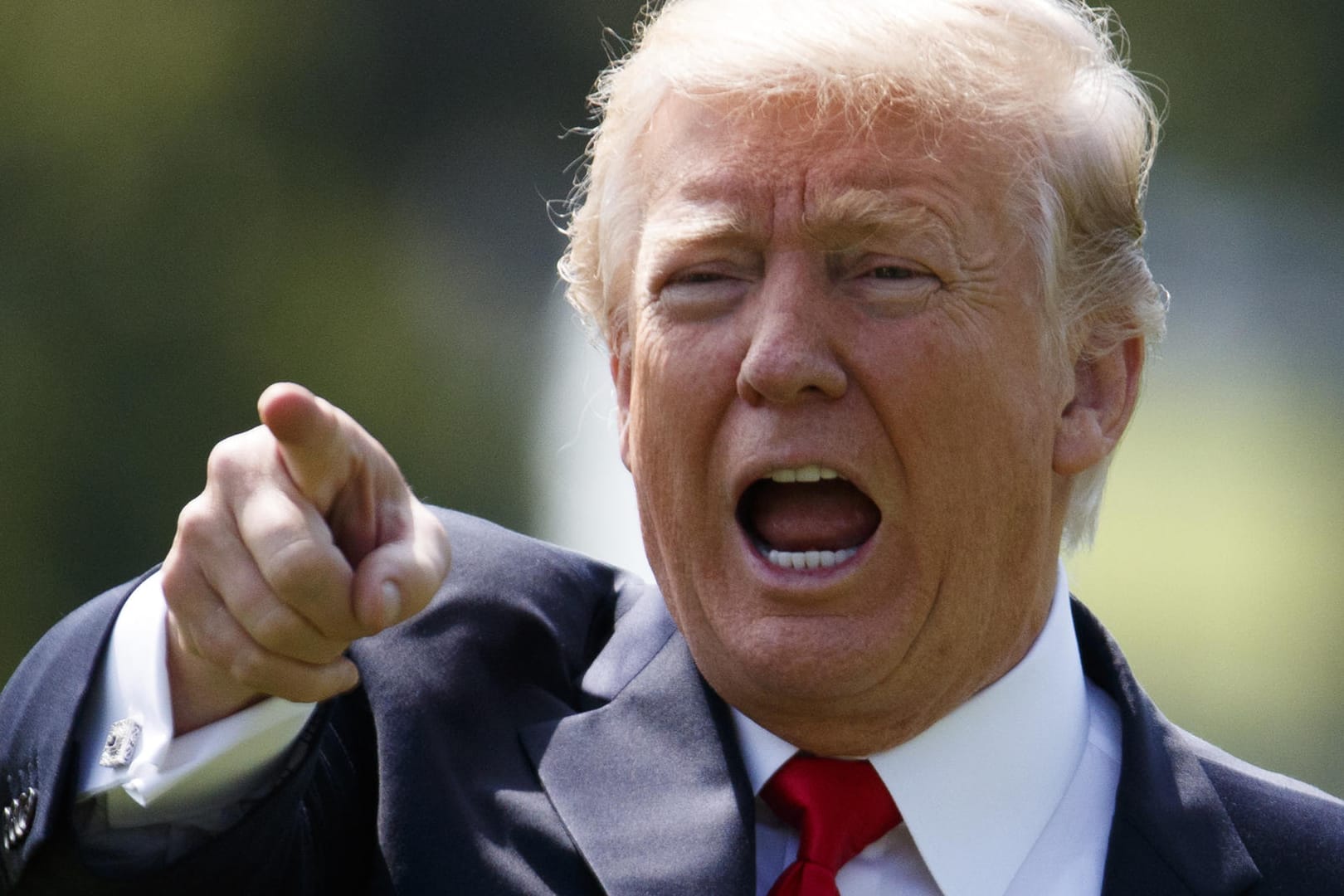 US-Präsident Donald Trump bei einer Pressekonferenz im Garten des Weißen Hauses.