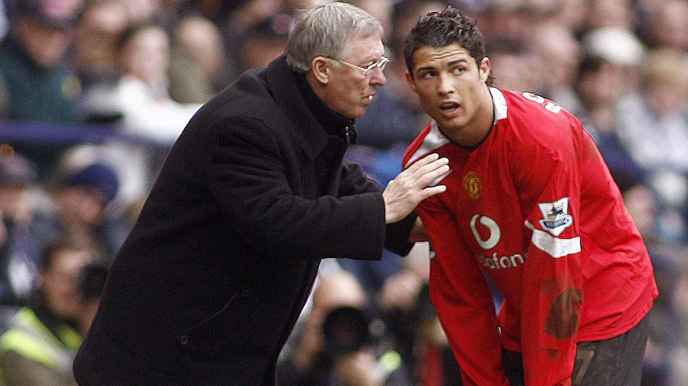 Von 2003 bis 2009 das erfolgreiche Duo bei Manchester United: Sir Alex Ferguson und Cristiano Ronaldo.