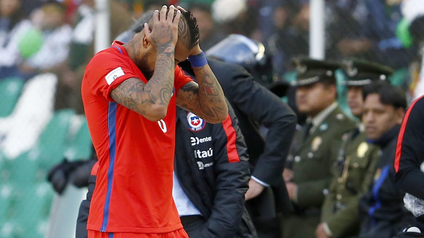 Arturo Vidal und die Chilenen drohen die WM 2018 zu verpassen.