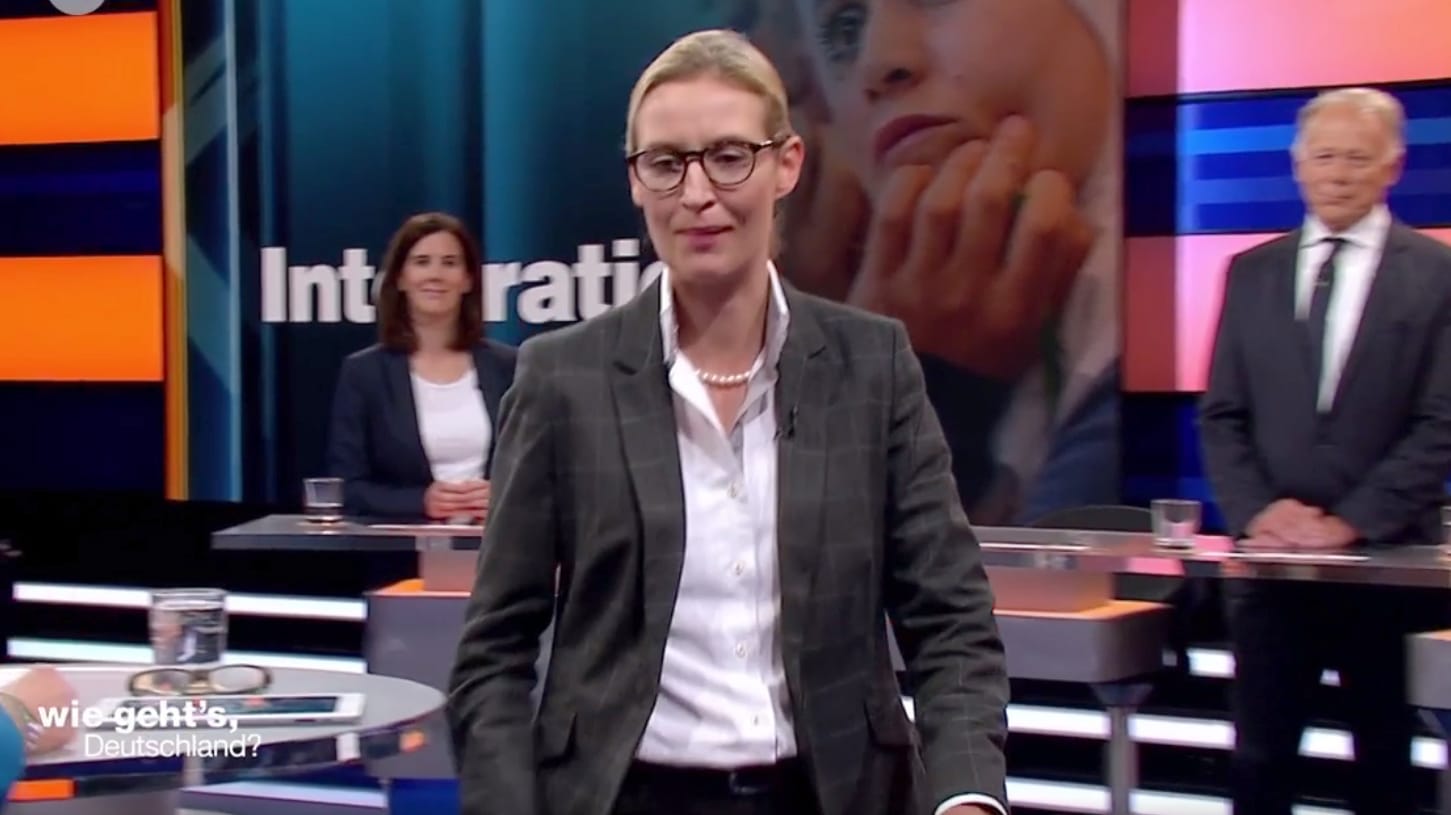 Alice Weidel verließ am Dienstag abrupt die ZDF-Sendung "Wie geht's Deutschland?".