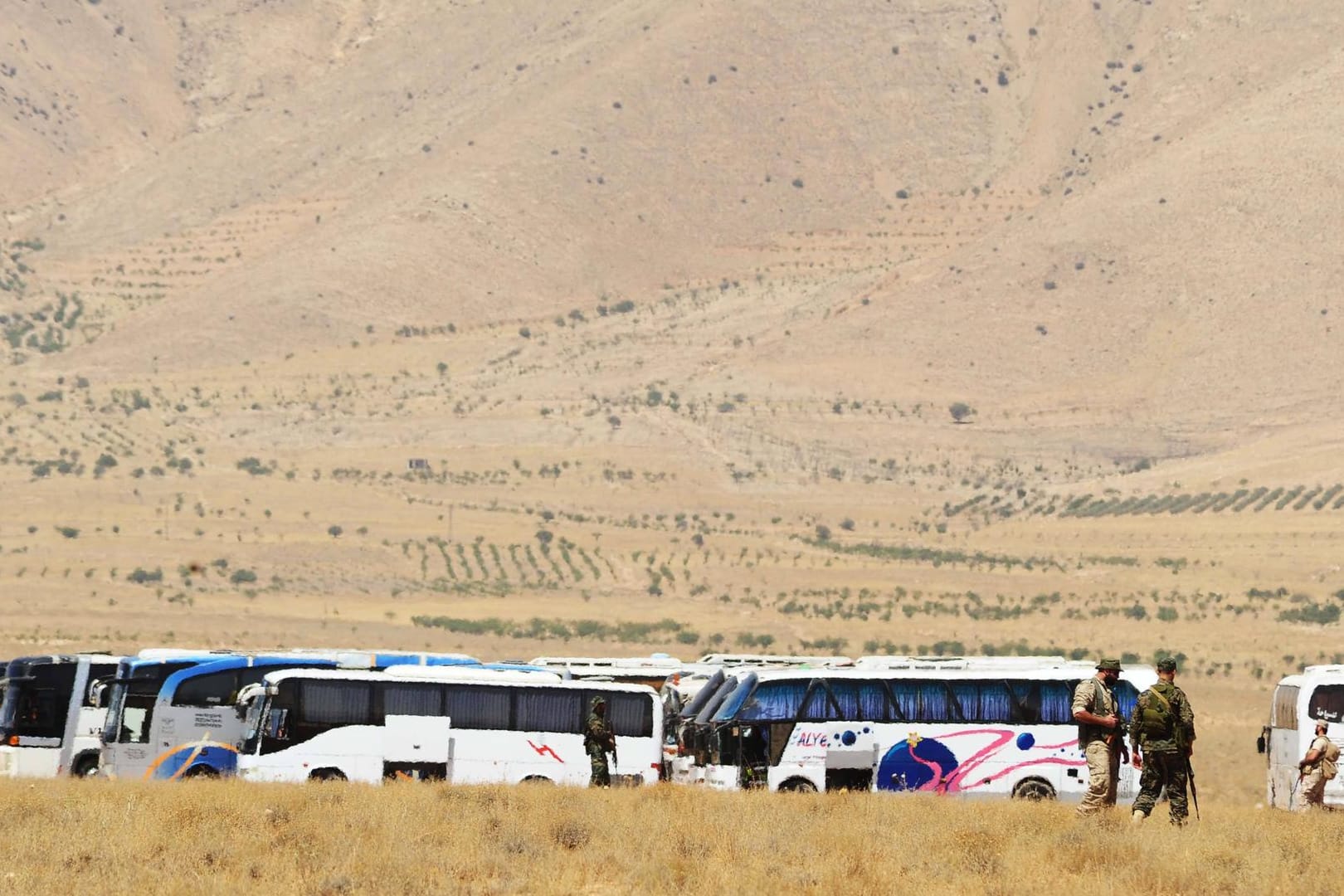 Ziel des Konvois war der von der Terrormiliz kontrollierten Osten Syriens, der an den Irak angrenzt.