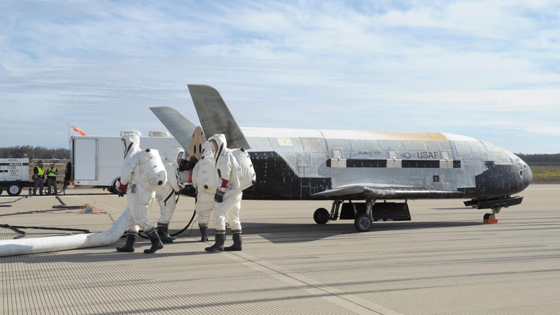 Das Shuttle X-37B Orbital Test Vehicle (OTV) von Boeing.