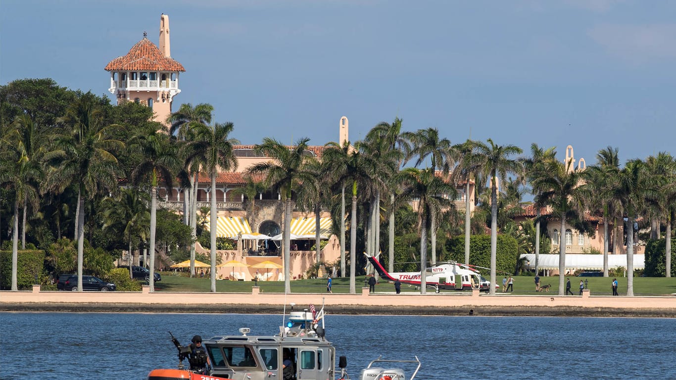 Hurrikan "Irma" könnte schwere Schäden anrichten: Donald Trumps Luxus-Ressort Mar-a-Lago in West Palm Beach liegt direkt am Meer.