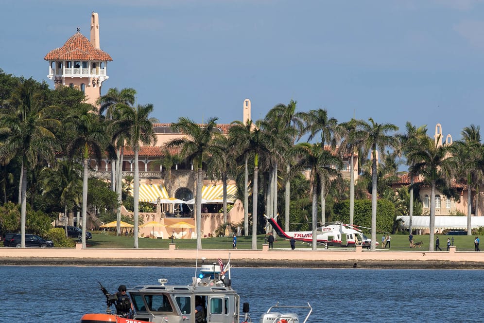 Hurrikan "Irma" könnte schwere Schäden anrichten: Donald Trumps Luxus-Ressort Mar-a-Lago in West Palm Beach liegt direkt am Meer.