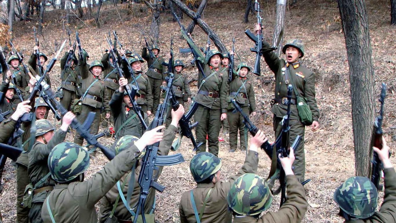 Nordkoreanische Soldaten bei einer Übung im Jahr 2013.