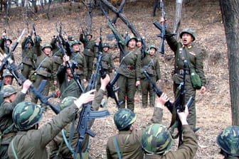 Nordkoreanische Soldaten bei einer Übung im Jahr 2013.