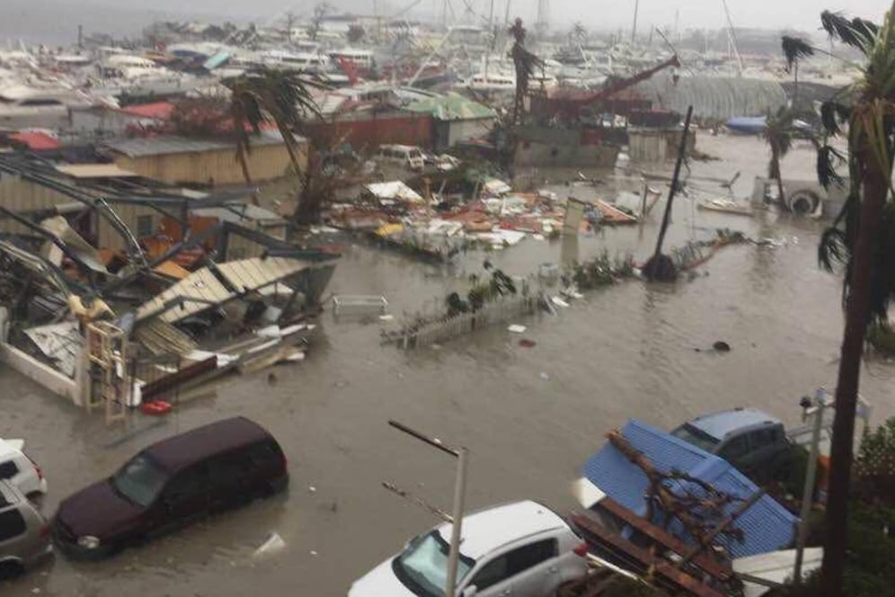 Nach Hurrikan "Irma" sind weiter Teile der Insel Saint Martin verwüstet.