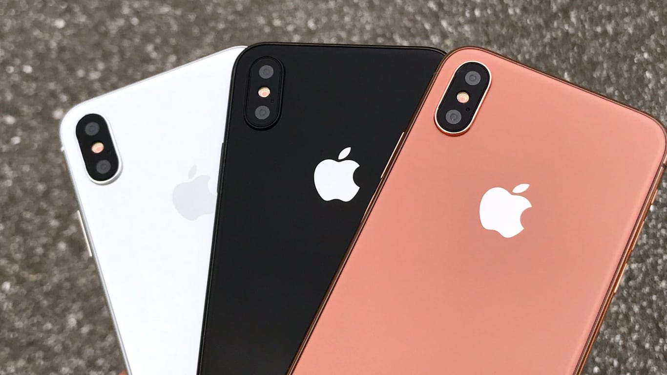 Die drei Farbvarianten für das Apple iPhone X.